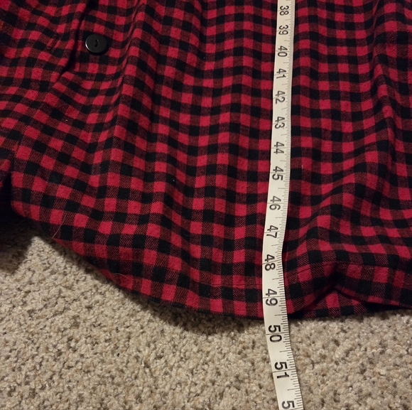 Vintage The Vermont Country Store Buffalo Check Plaid Flannel Dress Red Medium - Picture 6 of 9